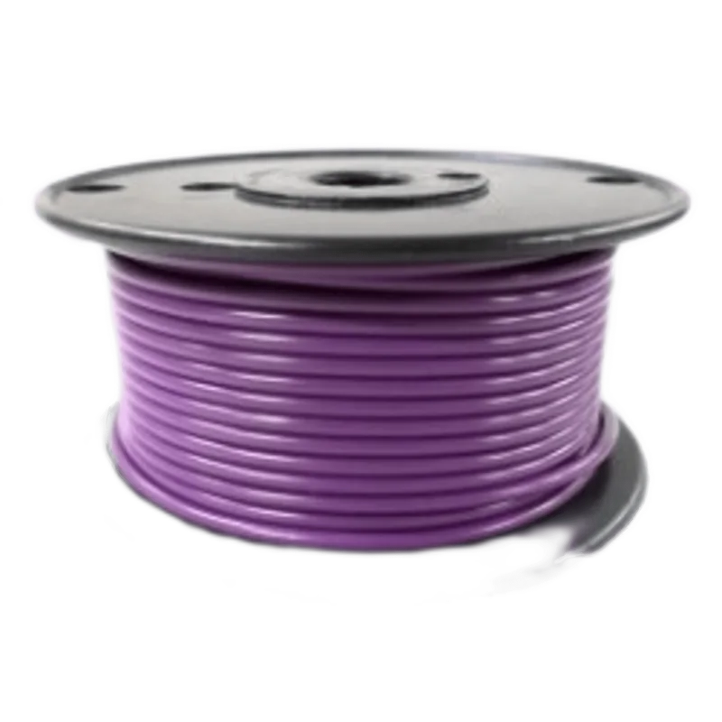 Cable Eléctrico Color Morado Calibre 14 / UL 1015-1230 / 600 Voltios / Temperatura 105°C Seco 75°C Húmedo / Cobre Estañado Clase K / Aislante PVC Retardante de Llama VW-1 / Resistente a Humedad Abrasión Ácido Com COBRA WIRE & CABLE A1014T-14-100