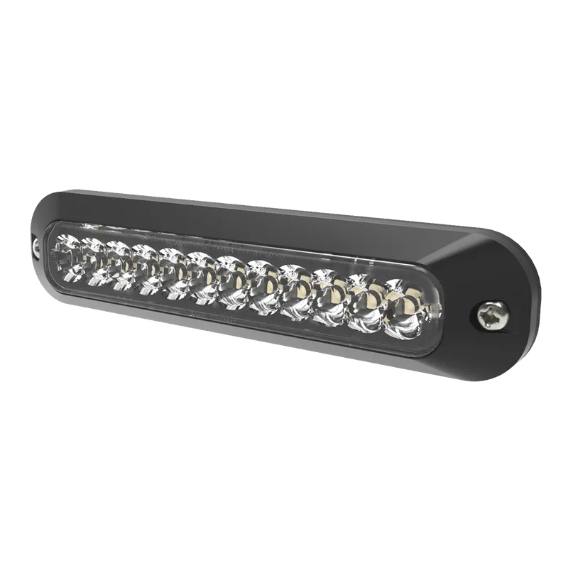 Luz Auxiliar de 12 LED, Rojo/Azul, Lente Transparente ECCO ED3755RB
