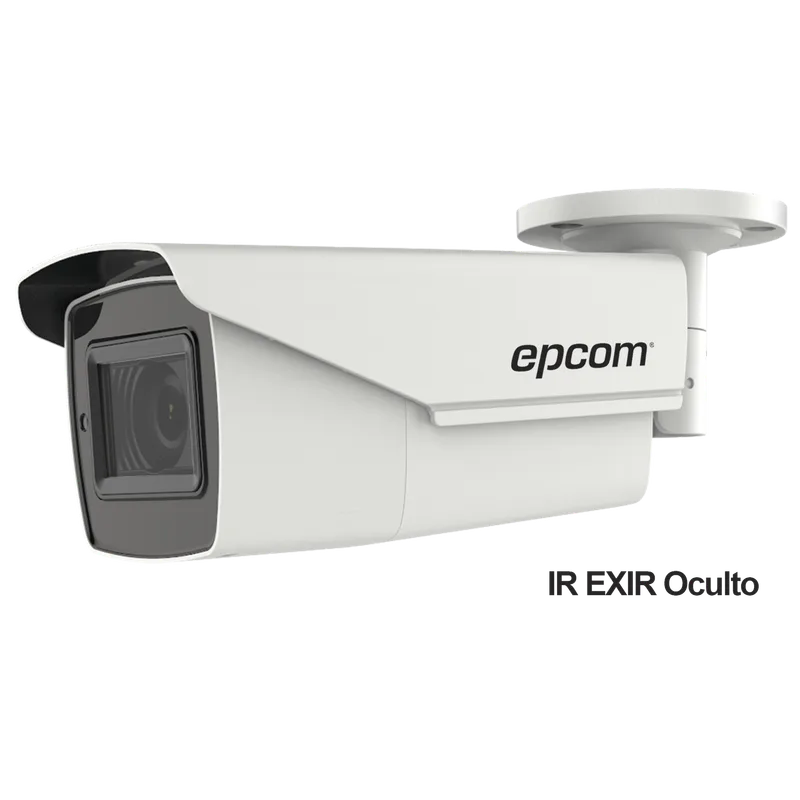 Bala TURBOHD 5 Megapixel / Lente Mot. 2.7 a 13.5 mm / 40 mts IR EXIR / dWDR / 4 Tecnologías (TVI / AHD / CVI / CVBS) / Exterior IP67 EPCOM B50-TURBO-ZW