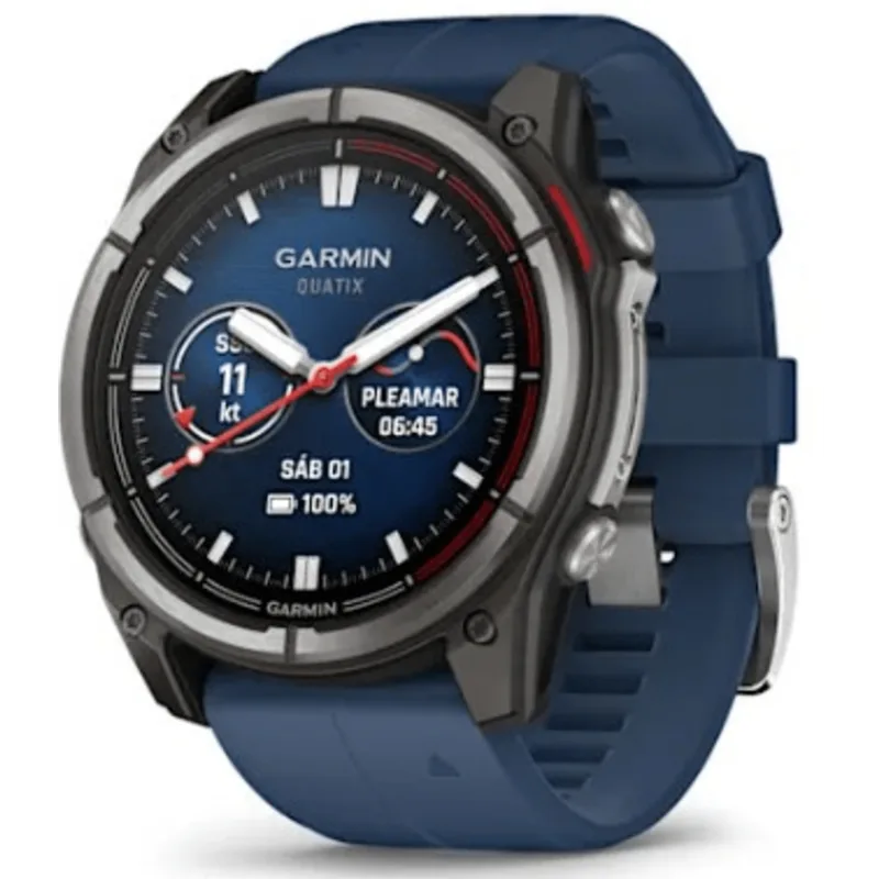 Smartwatch Garmin Fenix 7 / Pantalla AMOLED 1.4" / GPS Multibanda / Resistencia al Agua 10 ATM / Batería Hasta 29 Días / Titanio y Cristal de Zafiro / 32 GB de Almacenamiento / Monitoreo de Salud Avanzado 10-02905-90