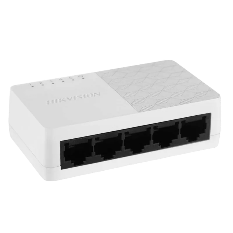 Switch Gigabit / No Administrable de Escritorio con 5 puertos 10 / 100 / 1000 Mbps / Diseño Compacto y Estético HIKVISION DS-3E0505D-O