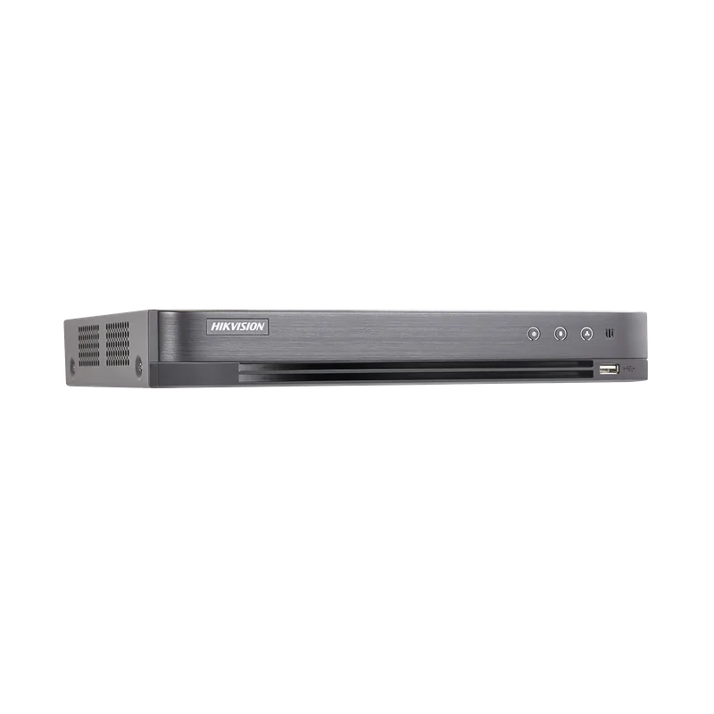 DVR 4 Megapixel / 8 Canales TURBOHD + 4 Canales IP / 1 Bahía de Disco Duro / 1 Canal de Audio / Vídeoanálisis HIKVISION DS-7208HQHI-K1