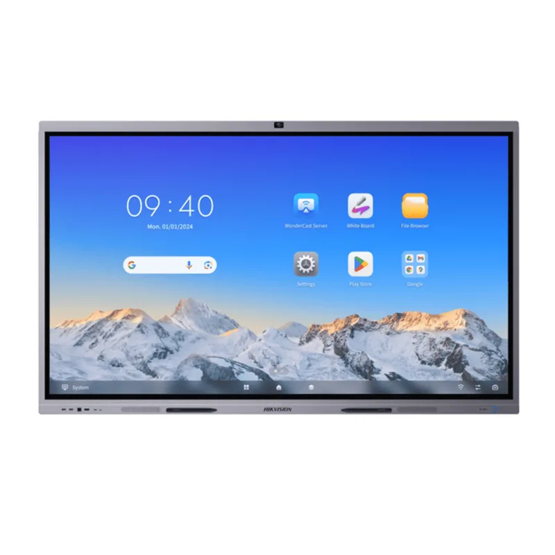 Pantalla Interactiva Touch de 65" Android 13 / Google Suite Preinstalado con Certificación EDLA / Cámara Web 8 MP / Resolución 4K / Bocinas Integradas / Entradas HDMI y VGA / Incluye 2 Lápices para Escribir HIKVISION DS-D5C65RB/B(EDLA)