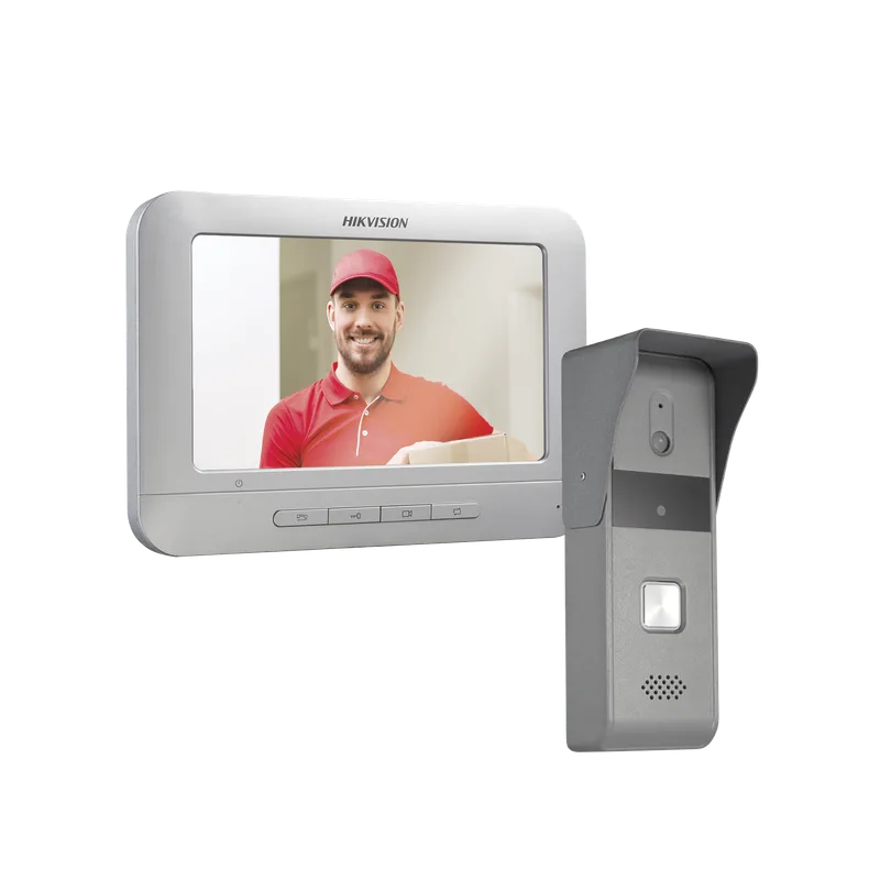 Kit de Videoportero Analógico con Pantalla LCD a Color de 7" / Frente de Calle para Exterior IP65 HIKVISION DS-KIS203