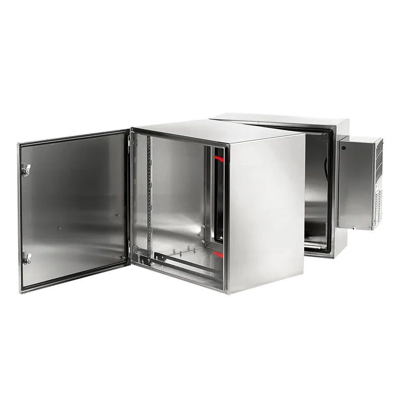 Gabinete de Pared ProTek / Bisagra Doble / AC Tipo 4 4X 12 / Acero Inoxidable 304 / 12U / 621 mm (24.4 in) Alto x 600 mm (23.6 in) Ancho x 789 mm (31.1 in) Fondo / Cepillado #3 / Montaje en Rack 19 pulgadas HOFFMAN PTHS242430XA