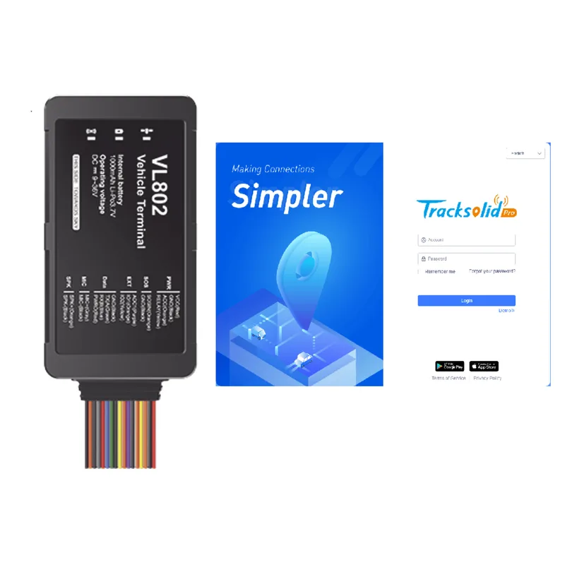 Rastreador GPS Vehicular 4G LTE / Localizador para Flotas / Corte Remoto de Motor y Botón de Emergencia / Detección de Apertura de Puertas / Compatible con Sensor Ultrasónico UL212 / Incluye Primer Año de Plataforma de Rastreo JIMIIOT VL802PROMO