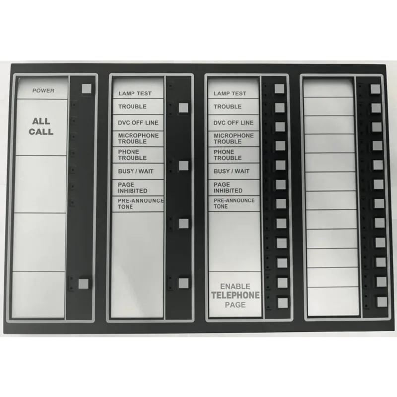 Teclado con pantalla para el sistema de audio DVC-EM de NOTIFIER, 24 botones programables y funciones de llamada general DVC-KDB