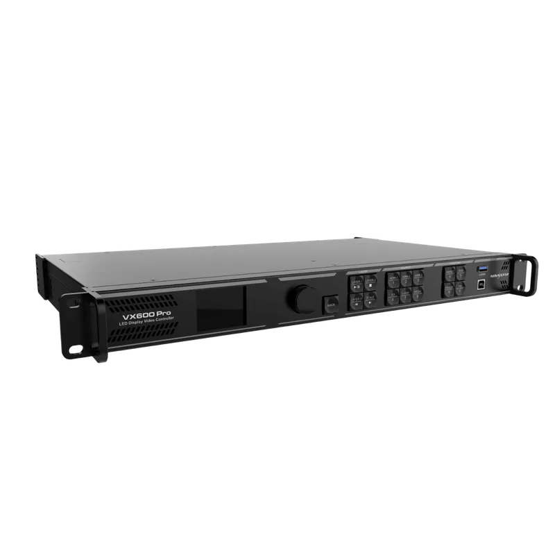 Controlador All-in-One VX600 Pro / 3.9 Millones de Píxeles / 6 Puertos Ethernet Gigabit / 4K×2K@60Hz / 6 Capas SuperView III / Fibra Óptica 10G / USB 3.0 Playback / 256 Presets NOVASTAR VX600PRO