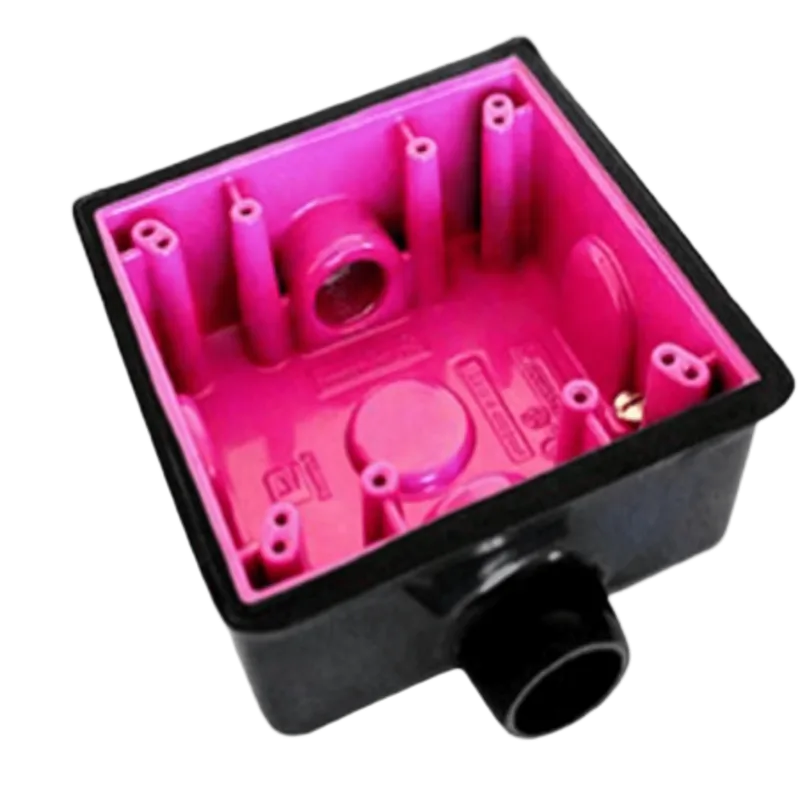Caja Cuadrada de 3/4" / Con Recubrimiento exterior de PVC e Interior Purpura. RAWELT RC-0483-PC