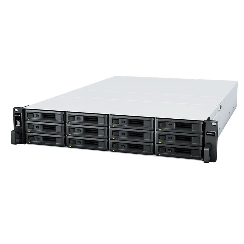 Unidad de Expansión RX1222sas | 12 Bahías SAS/SATA 3.5" o 2.5" | Diseño Redundante | Fuentes de Alimentación Dobles | Compatible con Unidades Synology.