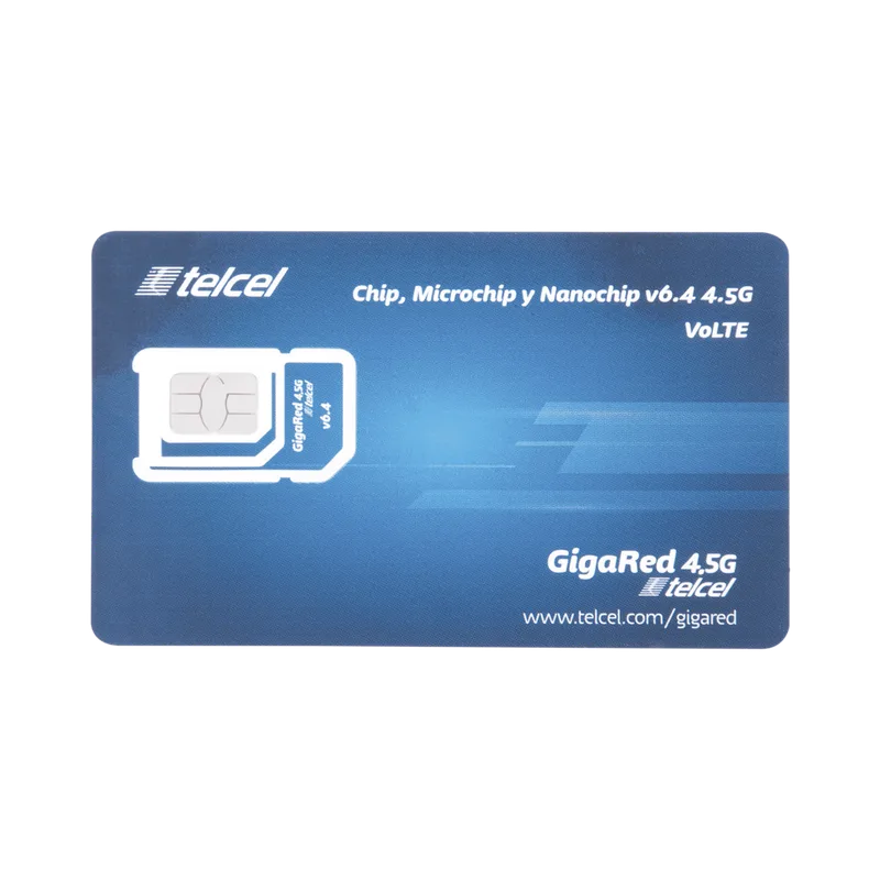 SIM 2 GB mensual para dispositivos móviles 3G/4G (Telcel) 1 año de servicio (solo datos) SIM2GBTELCEL