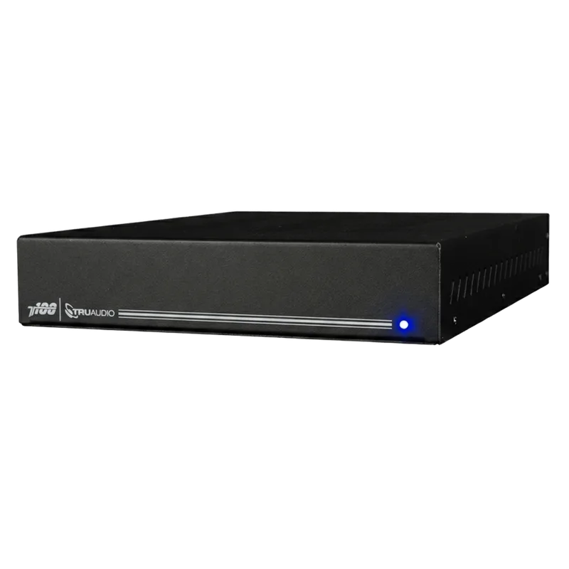 Amp Clase D | 2 Canales 100W | Con Aprendizaje IR | Salida Sub | Estéreo, Bridge, Múltiples Amplificadores | 4-8&Omega; TRUAUDIO T100