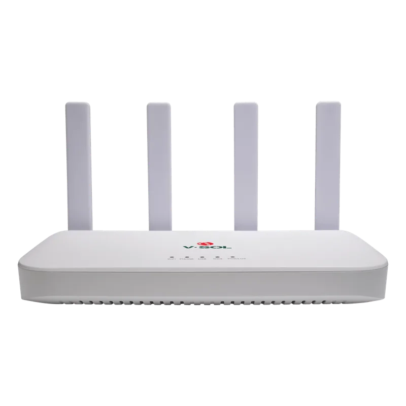 ONU GPON/EPON con Wi-Fi 6 AX1500 / Wi-Fi Doble banda 2.4 y 5 GHz / 4 Puertos Gigabit / Puerto PON SC/UPC V-SOL V2804-AX15