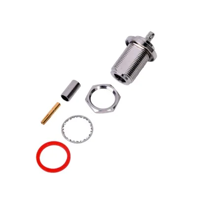 Conector N Hembra Hermético, montaje Frontal para panel en 2D Plano. RF INDUSTRIES,LTD RFN-1022-8C