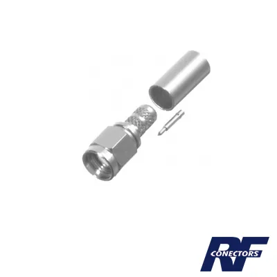 Conector SMA Macho de anillo plegable para Cable RG-142/U. RF INDUSTRIES,LTD RSA-3000-C1