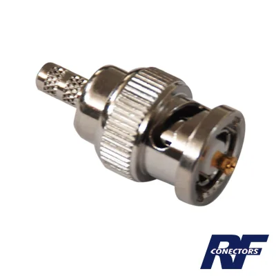 Conector BNC Macho Inverso, de anillo plegable para cables RG-58/U, RG-142/U. RF INDUSTRIES,LTD RP-1106-C
