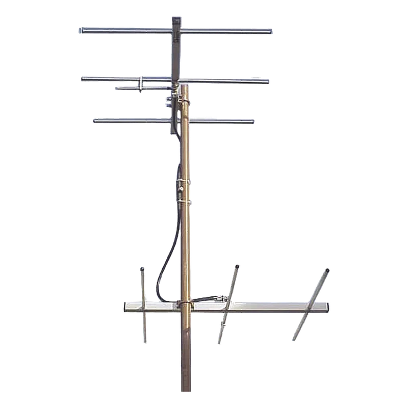Juego de 2 Antenas Bi-direccionales de 3 elementos para TV, 3 dB, Canal 8 AO3TV/8