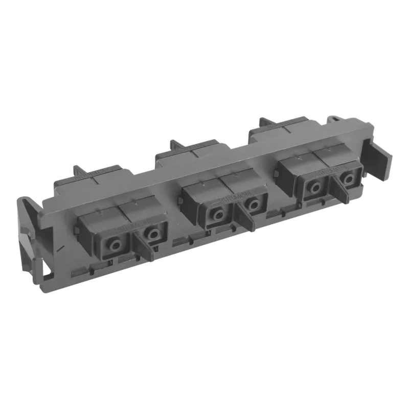 Placa Acopladora de Fibra Óptica Quick-Pack, Con 3 Conectores SC Duplex (6 Fibras), Negro SIEMON RIC-F-SC6-01