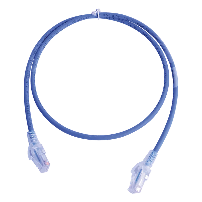 Patch Cord MC6 Modular Cat6 UTP, CM/LS0H, 0.91 Metros (3 Pies), Color Azul, Versión Bulk (Sin Empaque Individual) SIEMON MC6-03-06B