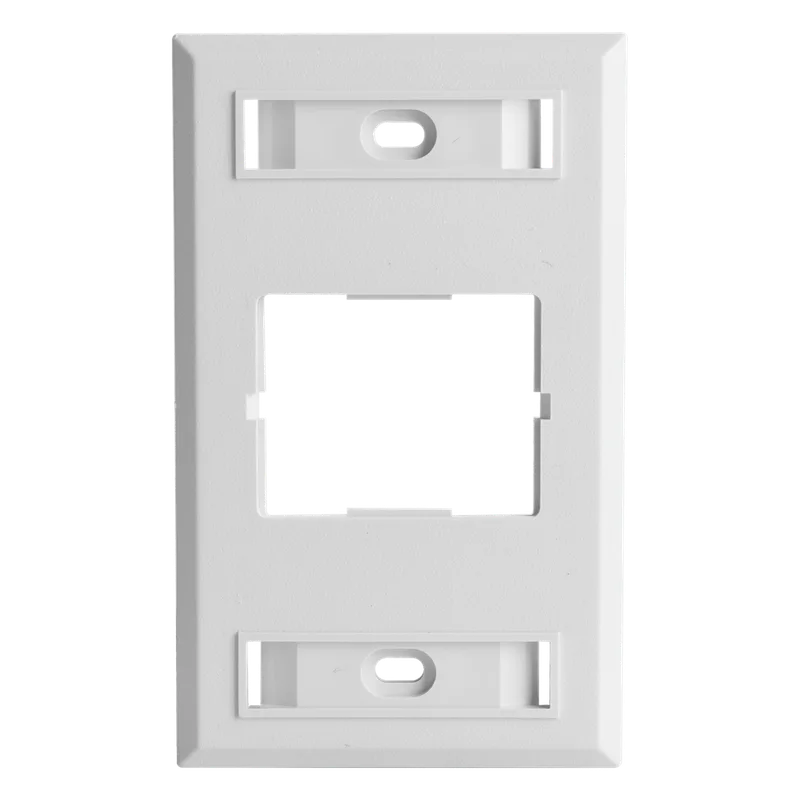 Placa de Pared CT, Para un Acoplador, Color Blanco, Versión Bulk (Sin Empaque Individual) SIEMON CT2-FP-02B