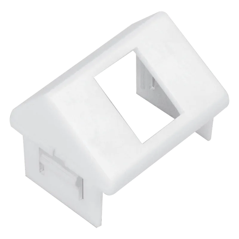 Adaptador para Placa de Pared CT, de una Salida, Angulado, Color Blanco SIEMON CTE-MXA-01-02