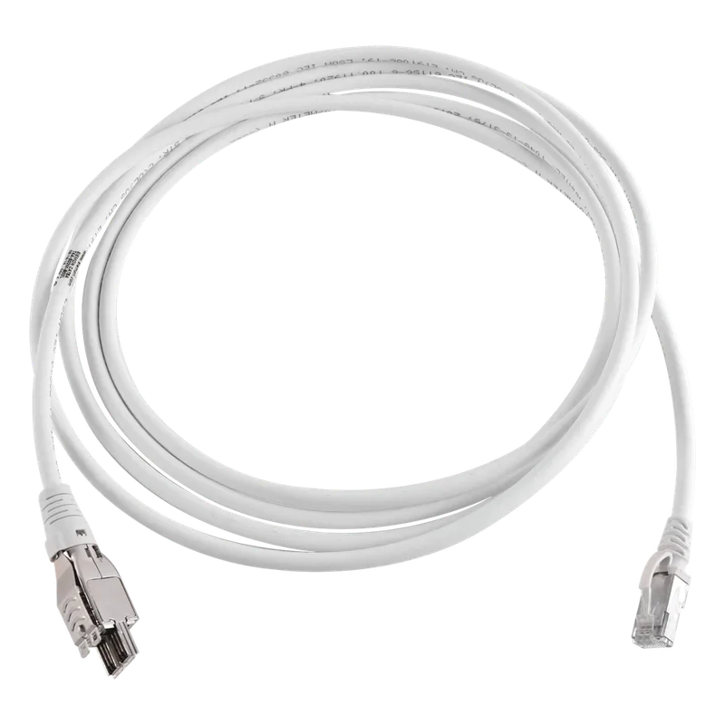 Patch Cord TERA Cat6A 1/10G Ethernet, de 4 Pares y Conector Modular, LS0H, Color Marfil, 3 Metros (9.84 Pies) SIEMON T4A-S03M-B02L