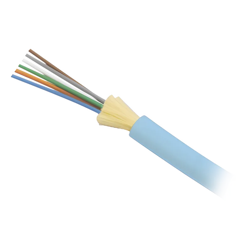 Cable de Fibra Óptica de 6 Hilos, Interior, Tight Buffer, No Conductiva (Dieléctrica), Plenum, Multimodo OM3 50/125 Optimizada, 1 Metro (3.28 Pies) SIEMON 9BB5P006D-T312A