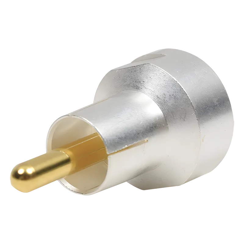 Adaptador UNIDAPT Hembra a RCA Macho. Plata / Oro / Teflón. RF INDUSTRIES,LTD PT-4000-014