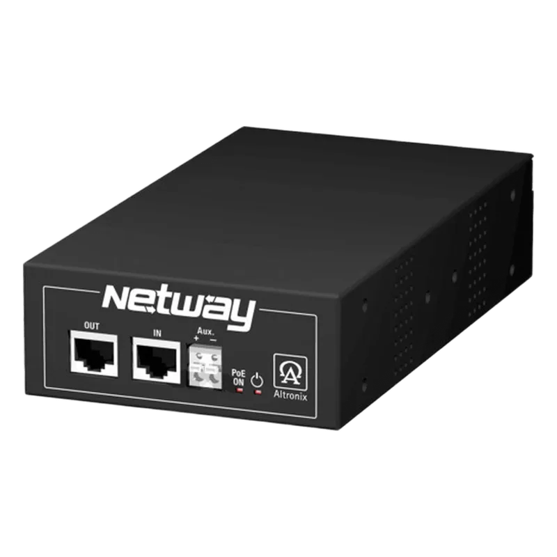 Inyector Midspan un solo puerto Hi-PoE para desempeño estándar y mejorado de energía, para infraestuctura de red ALTRONIX NETWAY1D
