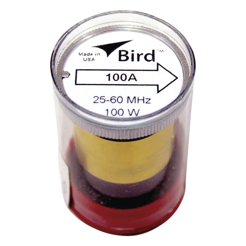Elemento de 100 Watt en Línea 7/8" para Wattmetro BIRD 43 en Rango de Frecuencia de 25 a 60 MHz. BIRD TECHNOLOGIES 100A