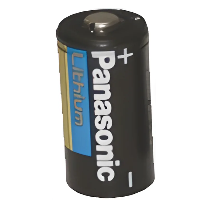 Batería de litio PANASONIC / 3 Vcc /1,550 mAh / Aplicación en transmisores de alarma inalámbricos CR123AP
