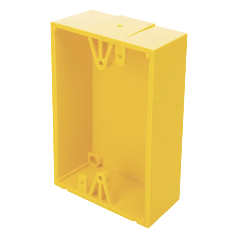 Caja trasera de montaje color amarillo para estaciones de parada STOPPER STI KIT-71100A-Y