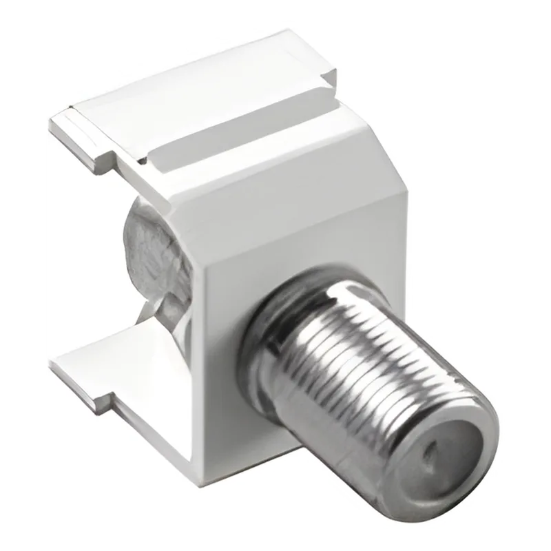 Conector coaxial tipo F de 75 ohms de instalación a presión para marco de 6 puertos Claro y Satin Colors, color blanco LUTRON ELECTRONICS CON-1C-WH