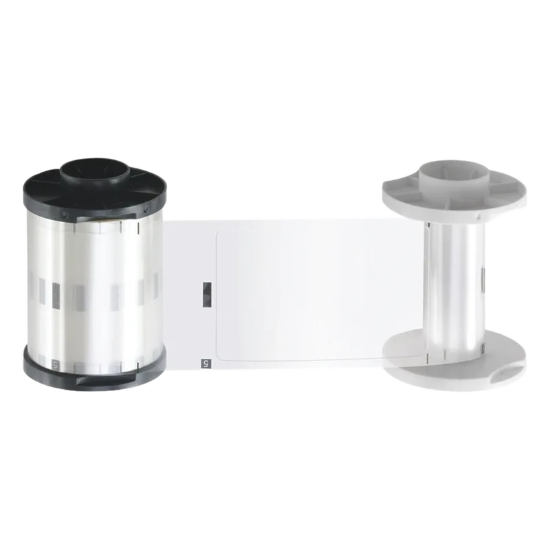 Cinta de laminación TRANSPARENTE 1.0 mil para DTC1500, DTC4500e, DTC4500, HDP5000, HDP8500 con laminación / Capacidad de 250 laminados por un solo lado. HID 82601