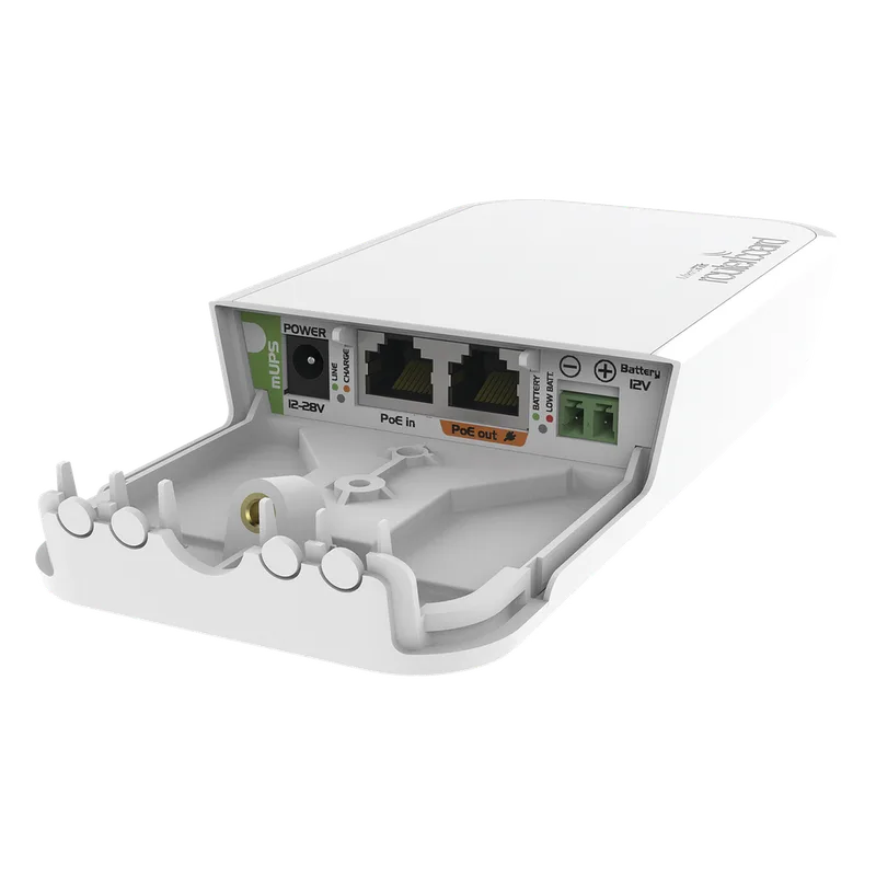 (mUPS) Inyector PoE con Respaldo de Bateria (Bateria no incluida) MIKROTIK