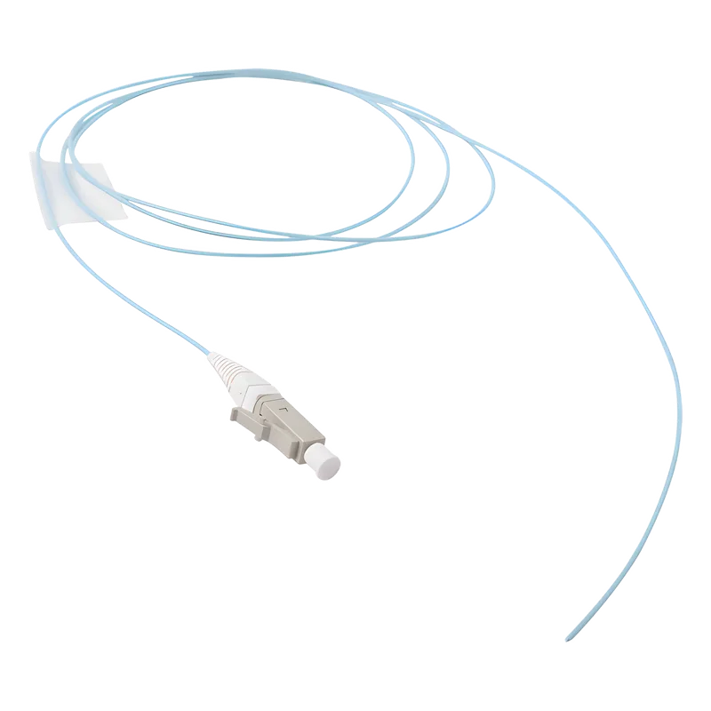Pigtail de Fibra Óptica LC Simplex, Multimodo OM3 XGLO 50/125, LS0H, Color Aqua, 1 Metro (3.28 Pies) SIEMON FP1B-LC5L-01AH