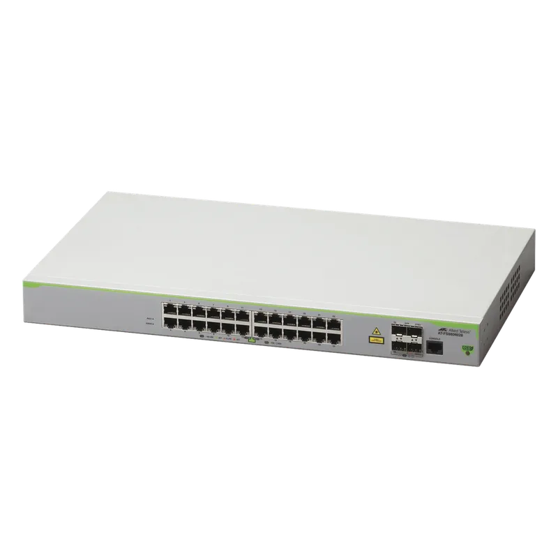 Switch Administrable CentreCOM FS980M, Capa 3 de 24 Puertos 10/100 Mbps + 4 SFP Gigabit ALLIED TELESIS AT-FS980M-28-10