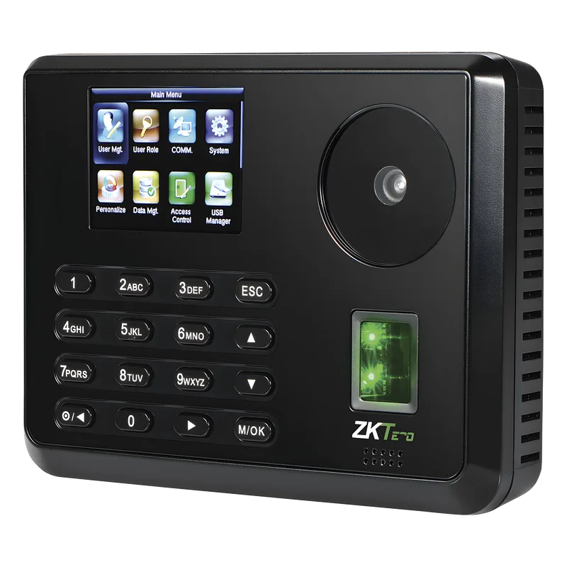 Terminal Biométrica de Palma y Huella / 600 Palmas 3,000 Huellas / Pantalla 2.8" / TCP/IP USB / 100,000 Eventos ZKTECO P160