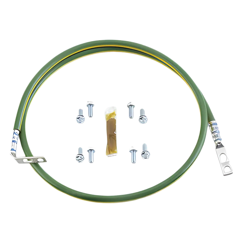 Jumper para Aterrizar Equipos en Racks o Gabinetes, 6 AWG, con Terminal Doblada a 45 Grados, Para Conexión a Tierra y Terminal Recta Para Equipos, 61 cm de Largo PANDUIT RGEJ624PHY