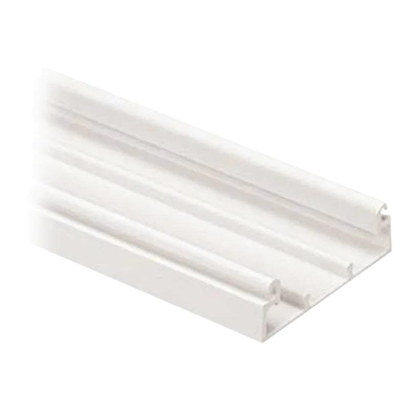 Base para canaleta T-45, de PVC rígido, con orificios perforados para montaje, 60.3 x 18.5 x 2400 mm, Color Blanco Mate PANDUIT T45BIW8