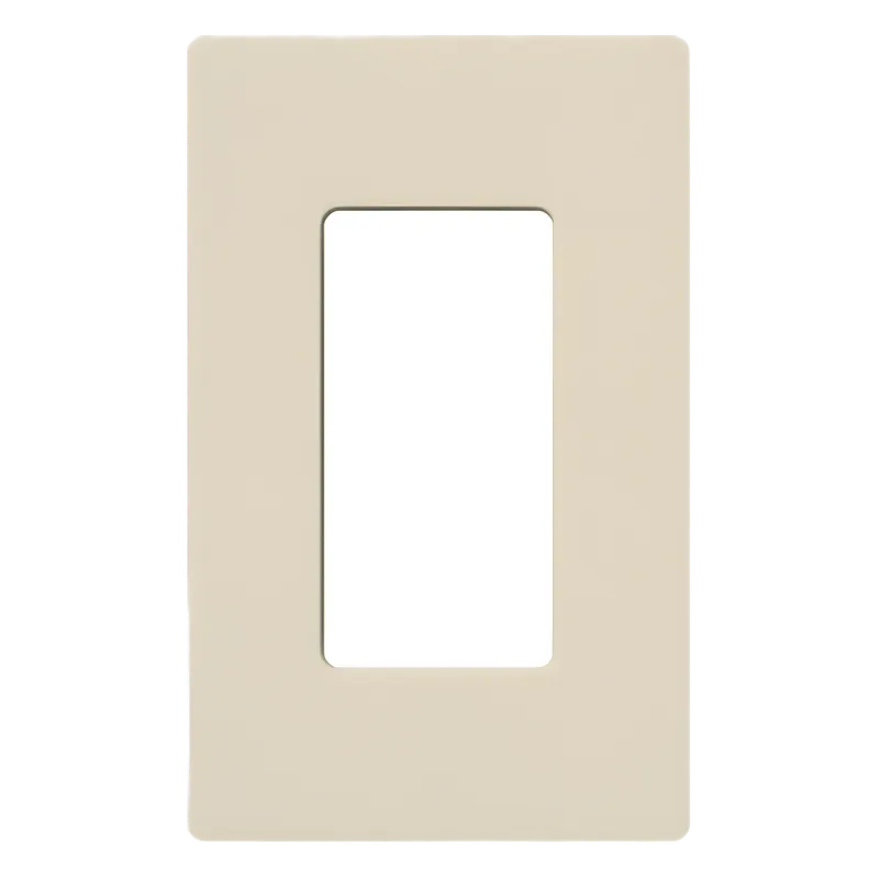 Placa de pared de 1 gang sin tornillos visibles, acabado brillante en color almendra claro (Light Almond), línea Claro para atenuadores, interruptores y controles Lutron LUTRON ELECTRONICS CW1-LA