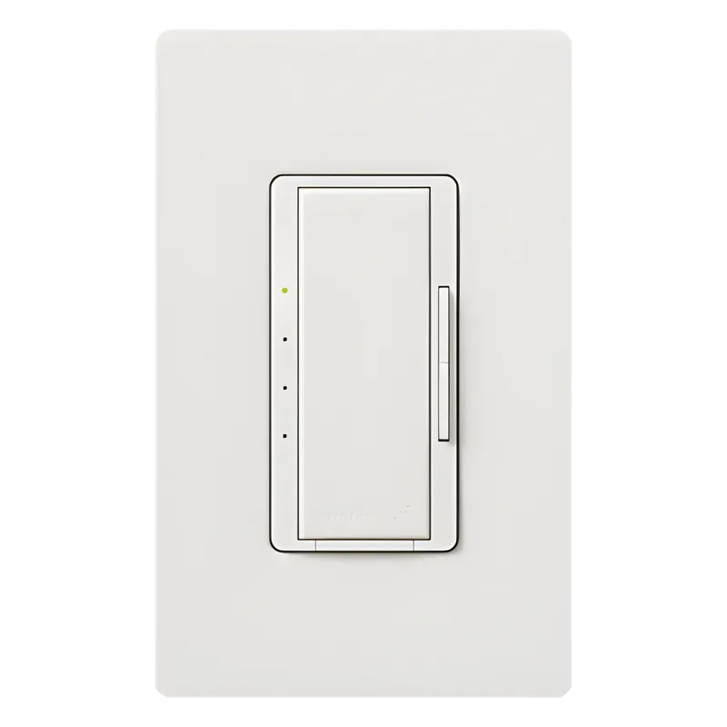 Control de pared para velocidad de ventilador de techo, 4 velocidades silenciosas más apagado, 120 V y 2 A, inalámbrico Clear Connect, para sistema RadioRA 2 LUTRON ELECTRONICS RRD2ANFWH