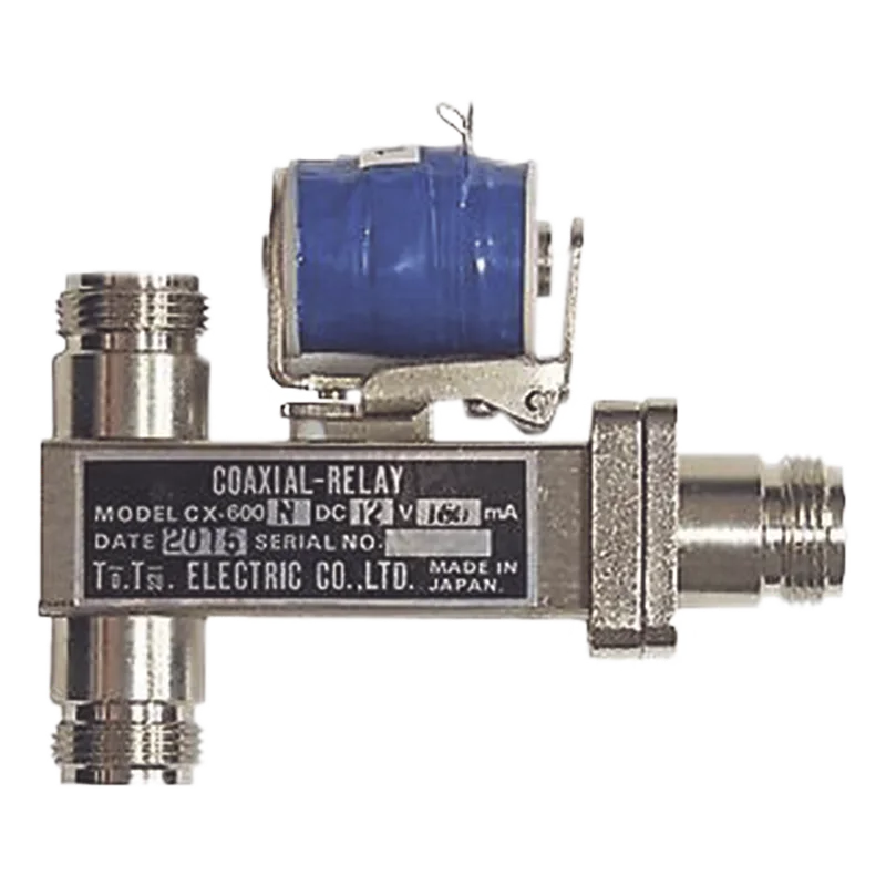 Relevador Coaxial para Antena SPDT, 10-14 Vcc (12 Vcc Nom.), 160 mA, 500 Watt a 1 GHz. CX-600N