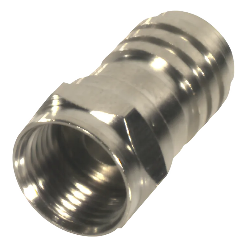 Conector F Macho Plegable para Cable Coaxial RG-59/U, Níquel / Níquel /Polietileno. RF INDUSTRIES,LTD RFF-1402-D