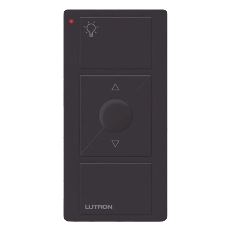 Control Pico inalámbrico de 3 botones con subir y bajar, iconos de luz, negro brillante, para sistemas Caseta Wireless, RadioRA 2, HomeWorks QS y Vive LUTRON ELECTRONICS PJ23BRLGBLL01