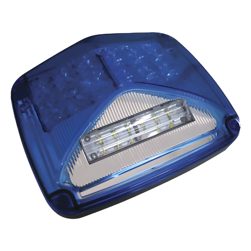 Luz de advertencia de 8 X 6", Color Azul, Con Luz de Trabajo Clara, Ideal para Ambulancias EPCOM INDUSTRIAL SIGNALING XLTE1755B