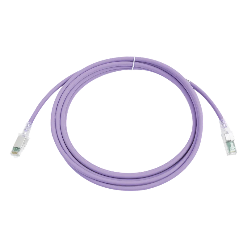 Patch Cord Z-MAX Cat6A S/FTP, CM/LS0H, 3.05 Metros (10 Pies), Color Violeta, Versión Bulk SIEMON ZM6A-S10-08B