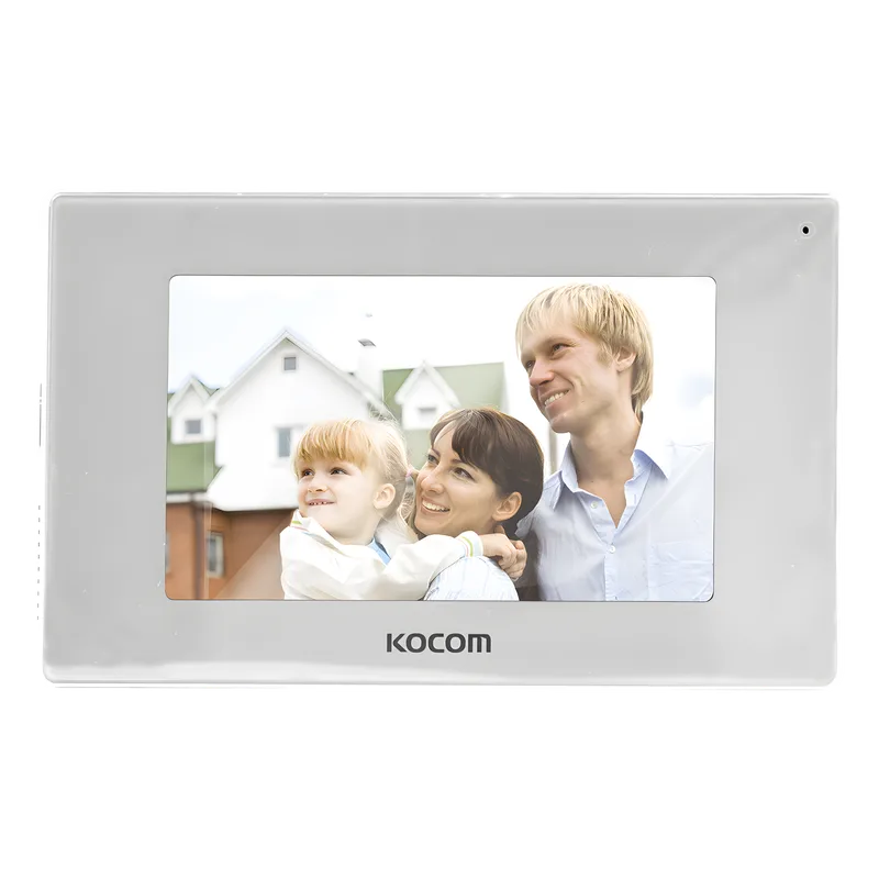 MONITOR 7" COLOR BLANCO, ALTA DEFINICIÓN (HD),TIPO ESPEJO, CON ENTRADA MICROSD PARA GRABACIÓN KOCOM KCV544SDMMW