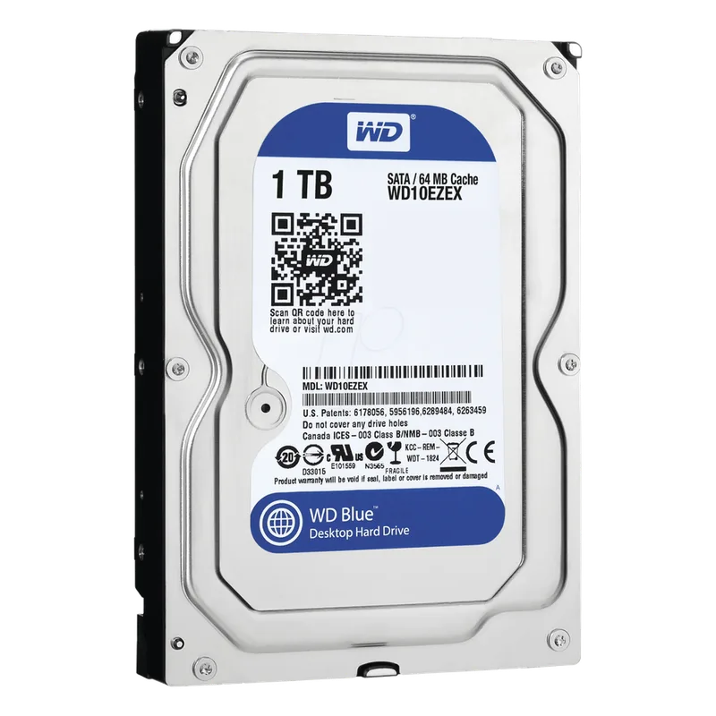 Disco duro Blue de 1 TB / 7200 RPM / Recomendado para PC / Uso 8-5 / 1 Años de Garantia Western Digital (WD) WD10EZEX