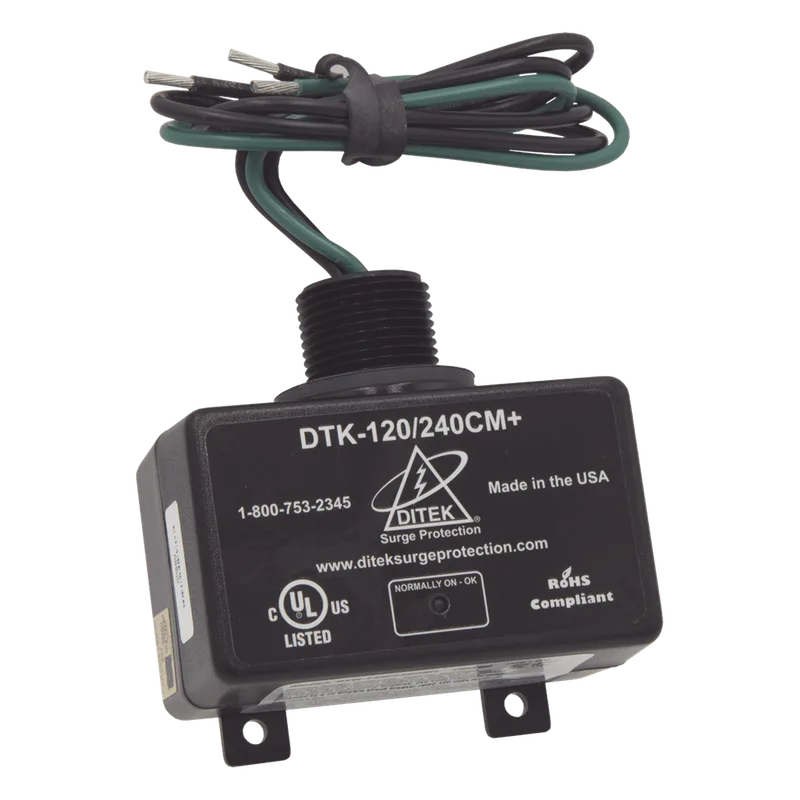 Dispositivo de Protección contra Sobretensiones de Fase Dividida de 120/240 VCA, Recomendado para Climas, Motores, Iluminación. DITEK DTK-120/240CM